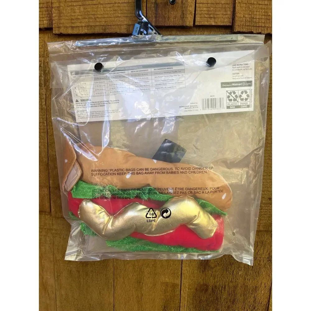 NEW Vibrant Life Hot Dog XS Halloween Costume Chihuahua, Mini Poodle, Cat